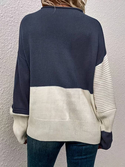 Heather - pullover mit farbblockdesign