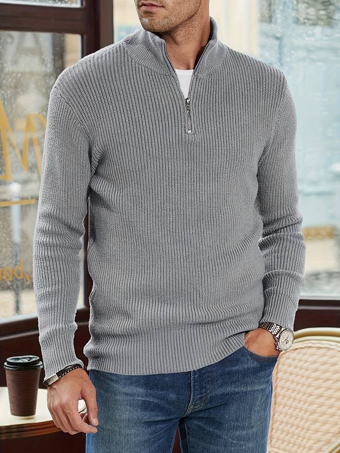 Alpha zip pullover - stilvolle eleganz und vielseitigkeit