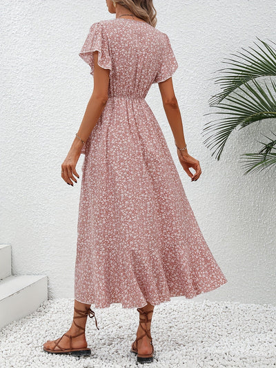 Cornelia | Midi-Wickelkleid in Rosa