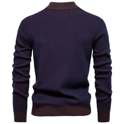 Aldrick -  Rollkragenpullover Herren – Stilvoller Rollkragenpullover mit Streifenmuster