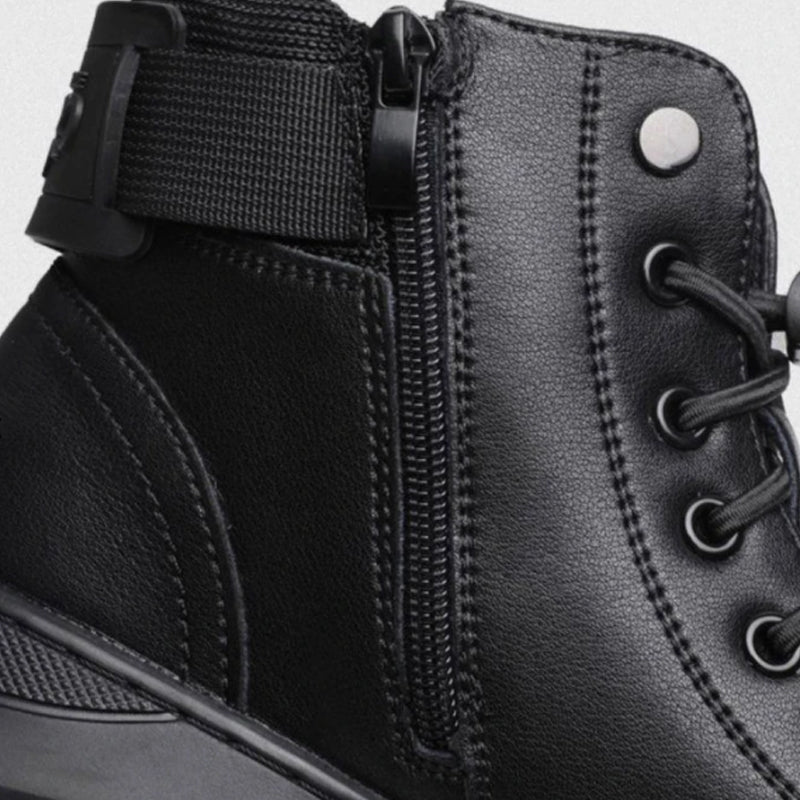 BlackBoots | Schwarze warme Lederstiefel