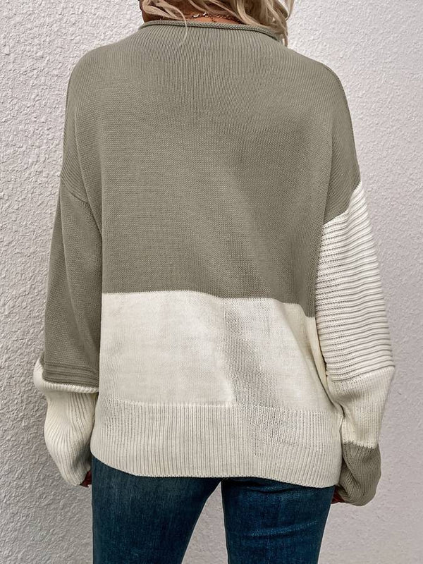 Heather - pullover mit farbblockdesign