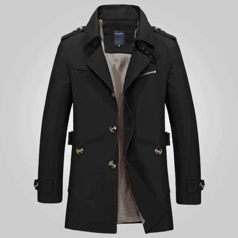 AMBROSE - Eleganter Trenchcoat für Herren (wind- und wasserdicht)