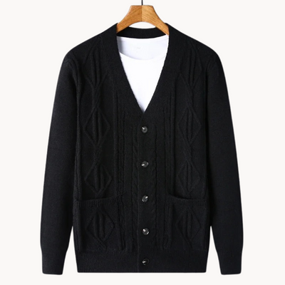 Amedeo - raffinierter gerippter herren-cardigan