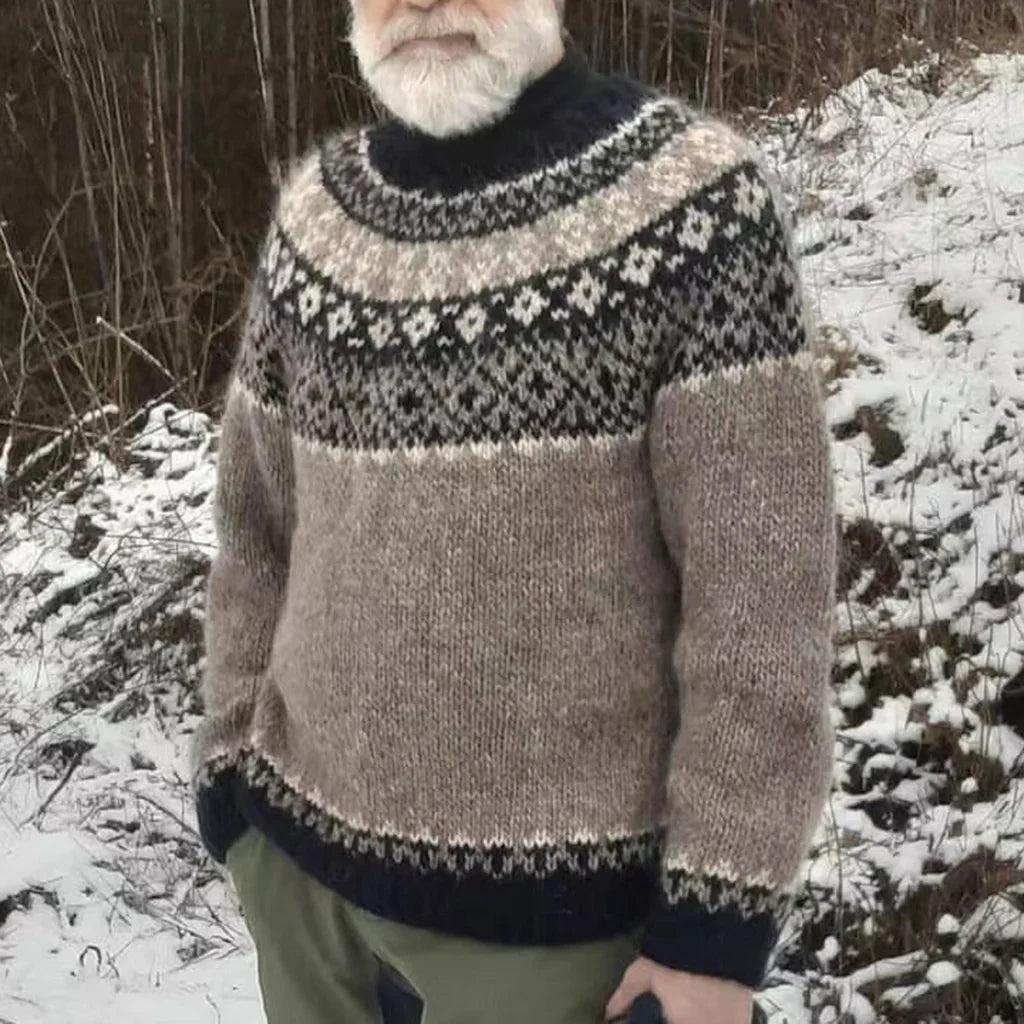 Abdul – vintage-strickpullover mit rundhalsausschnitt für herren