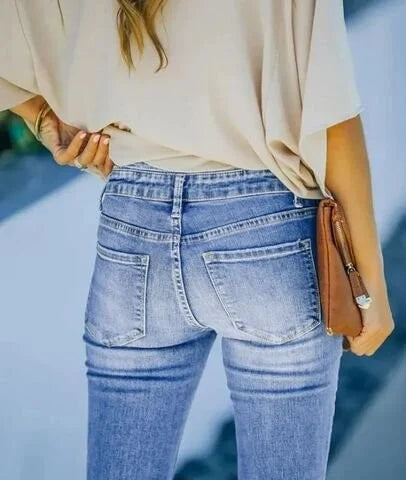 Sexy Denim-Hose mit hoher Taille