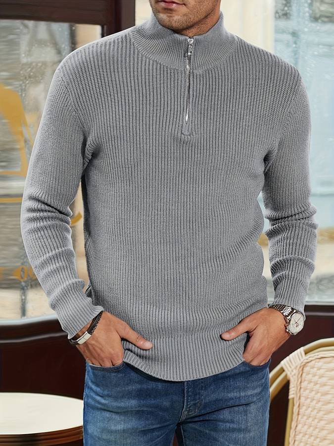 Alpha zip pullover - stilvolle eleganz und vielseitigkeit