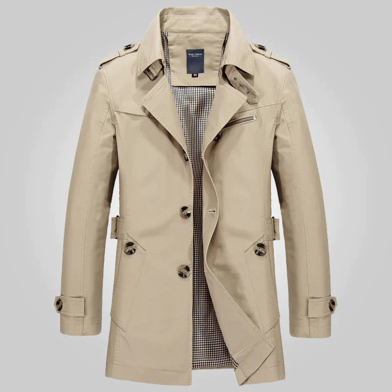 AMBROSE - Eleganter Trenchcoat für Herren (wind- und wasserdicht)