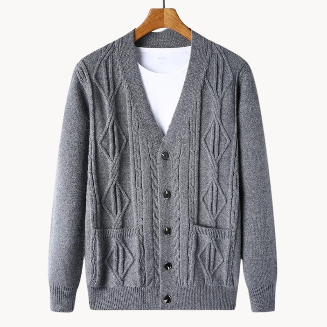 Amedeo - raffinierter gerippter herren-cardigan