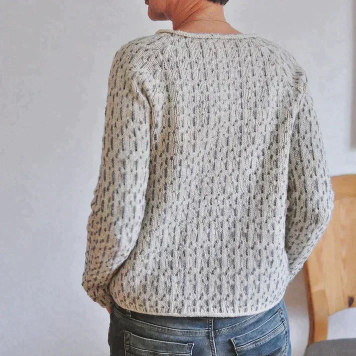 Ophelia® | Eleganter Grauer Pullover mit Rundhalsausschnitt