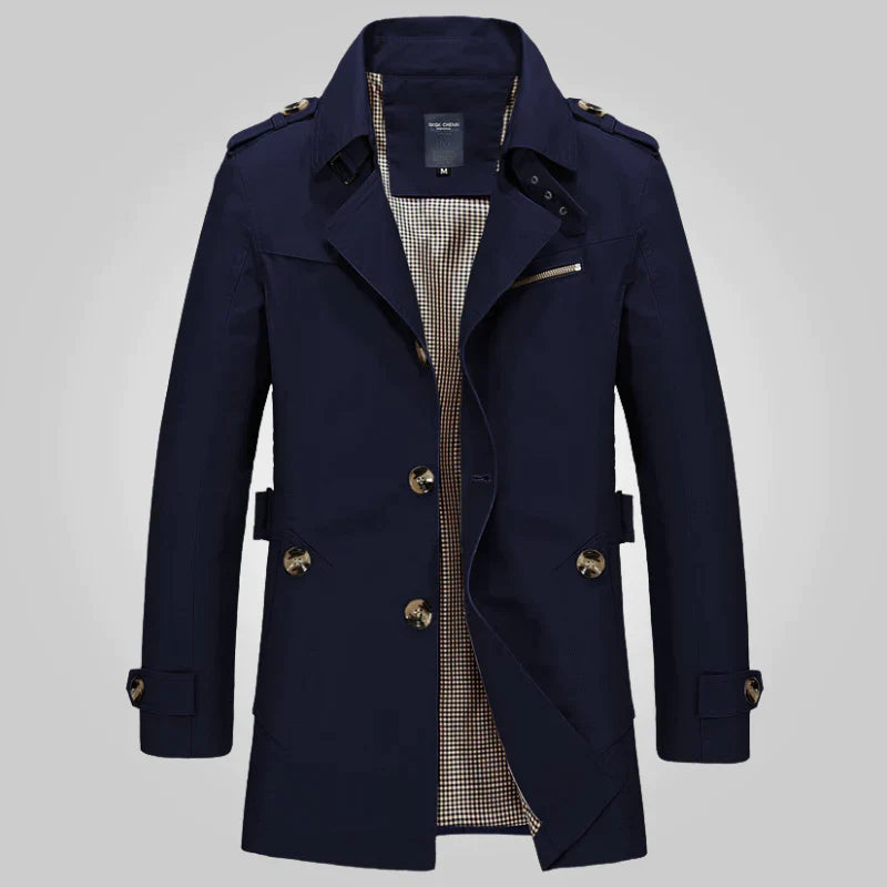 AMBROSE - Eleganter Trenchcoat für Herren (wind- und wasserdicht)