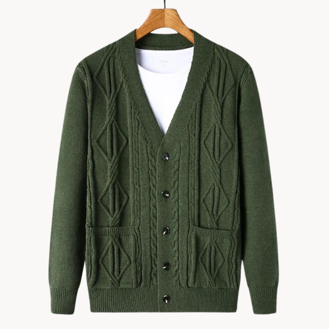 Amedeo - raffinierter gerippter herren-cardigan