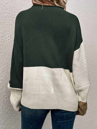 Heather - pullover mit farbblockdesign