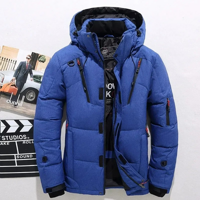 Alpenex - Herren Puffer Jacke mit Kapuze und Mehrfachtaschen