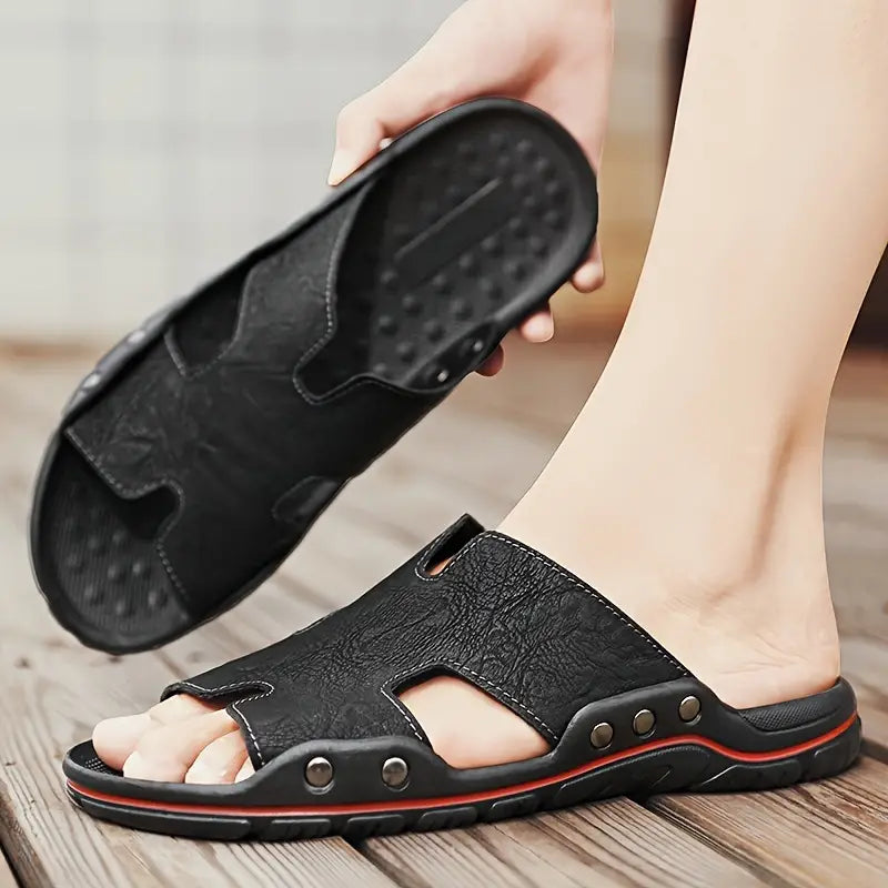 Althea | Atmungsaktive Sandalen mit offener Spitze und Massagekorn