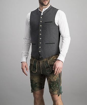 Armel - Elegante Herren Trachtenweste Grau