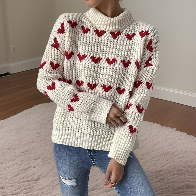 Clarissy | Liebesherz Jacquard Strickpullover