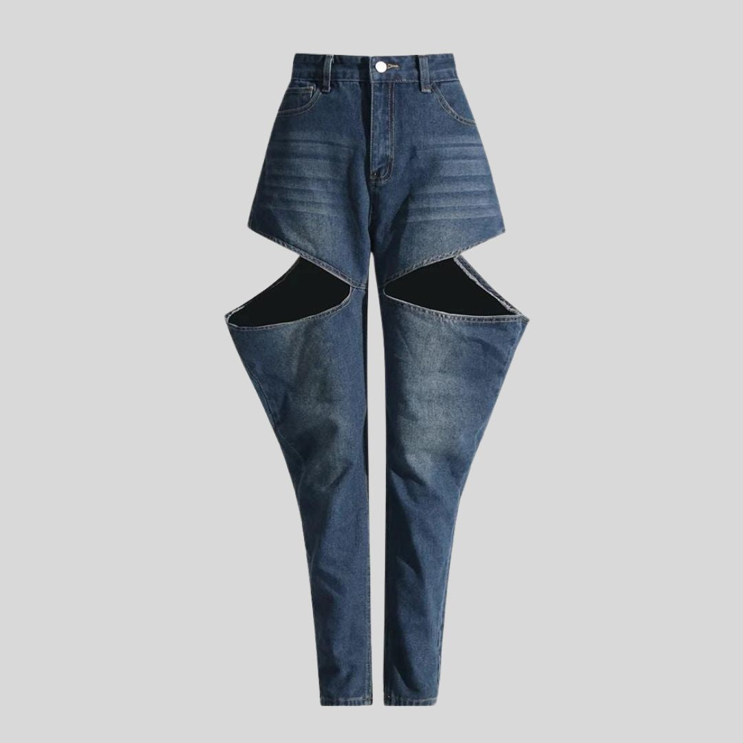 Audriana | Einzigartige High-Waist-Jeans mit Cut-Outs für Damen