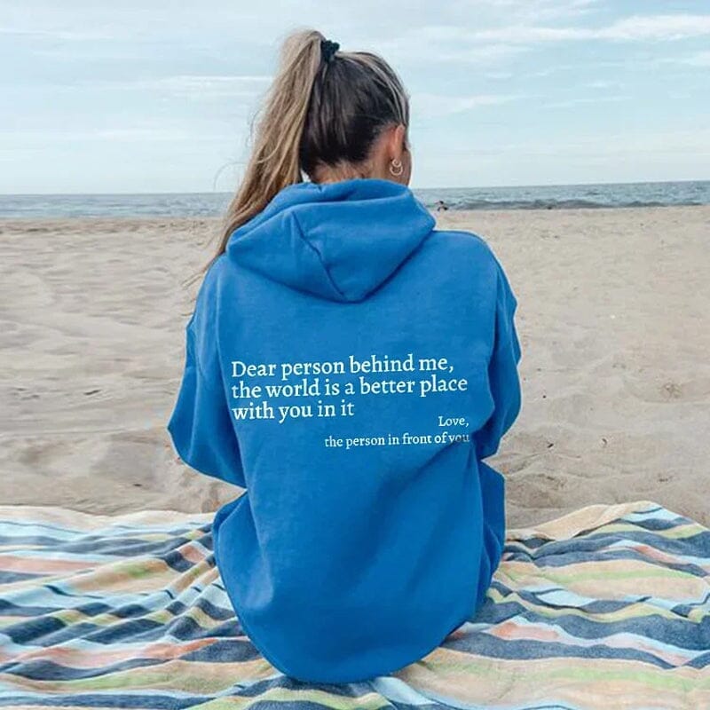 "Lieber Mensch hinter mir" Hoodie