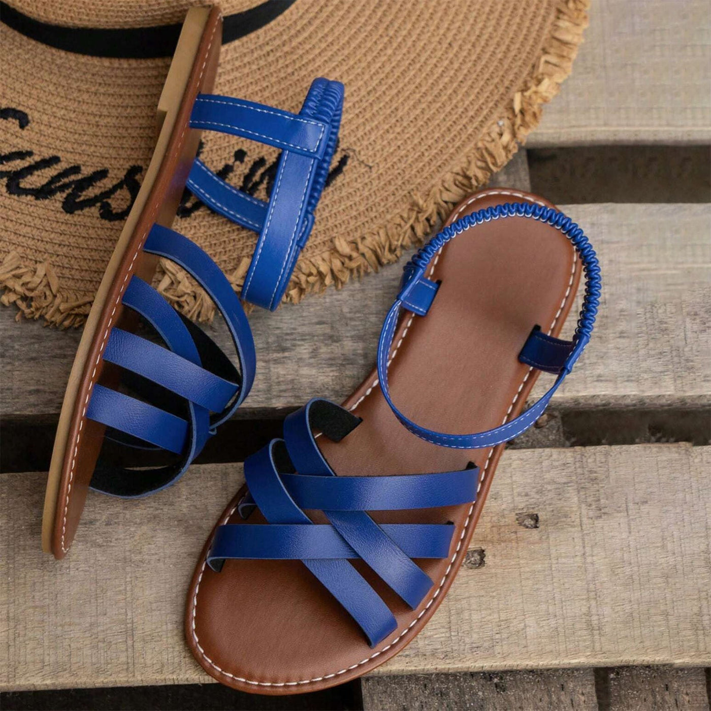 Birgitta | Sommerliche Sandalen mit überkreuzten Bändern