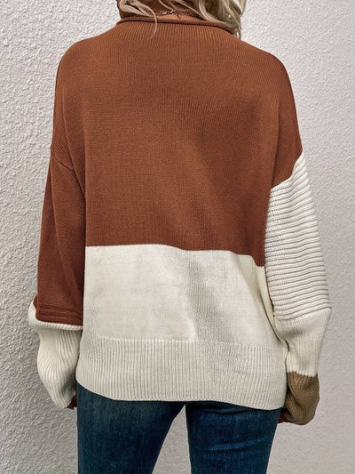 Heather - pullover mit farbblockdesign