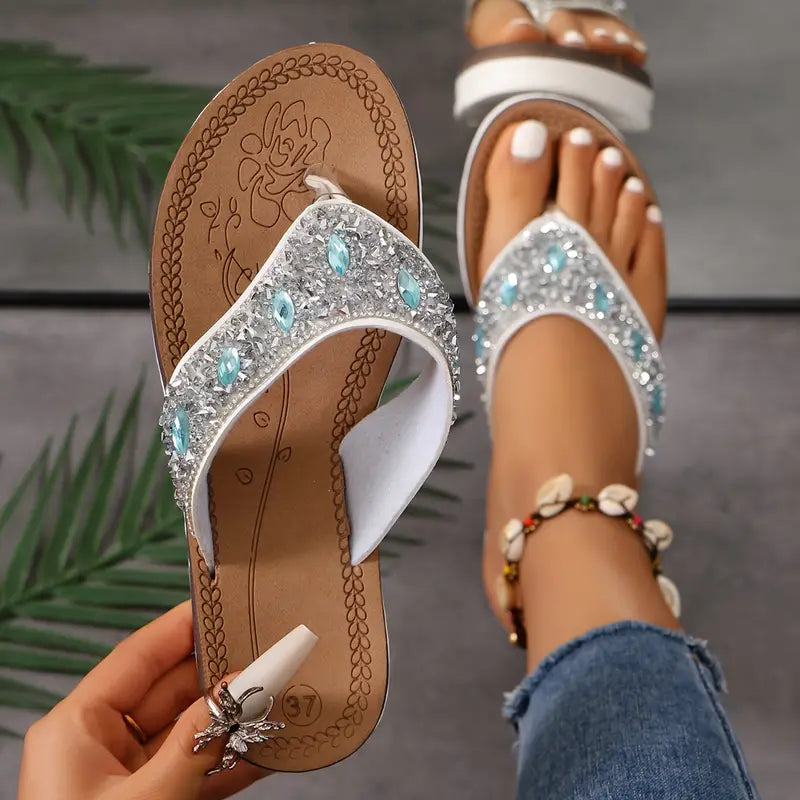 Blingsy | Schimmernde Reise-Strandsandalen