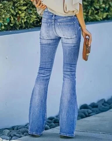 Sexy Denim-Hose mit hoher Taille