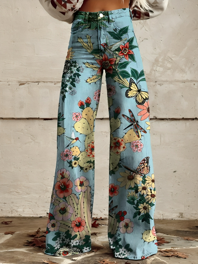 Blomminga | Bunte Blumenhose für Frauen