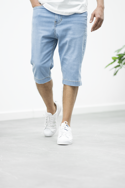 Bermuda | Herren Lang-Bermuda Shorts Jeans