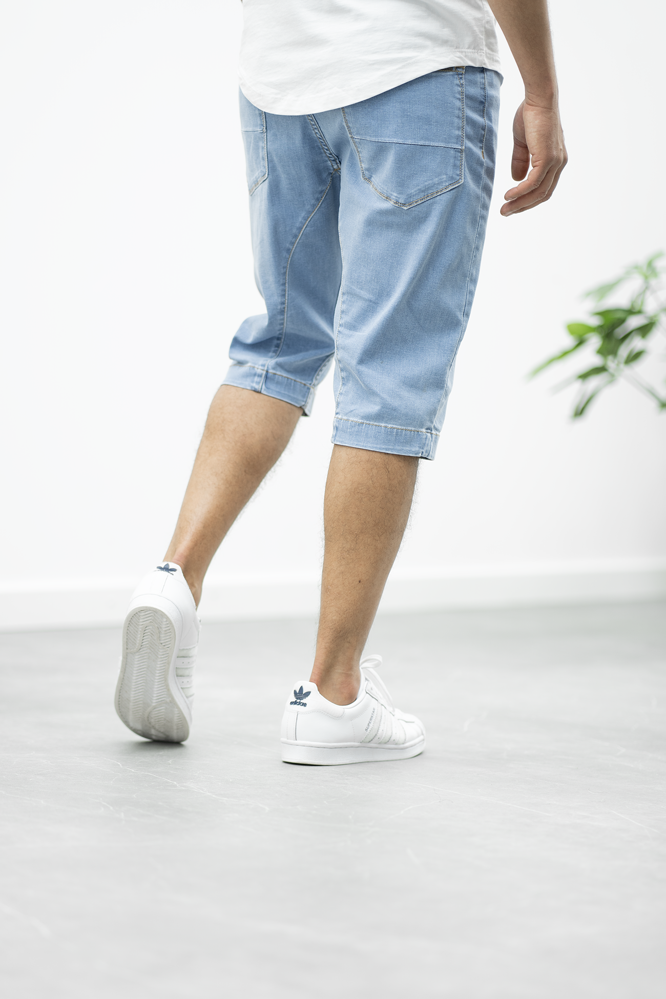 Bermuda | Herren Lang-Bermuda Shorts Jeans