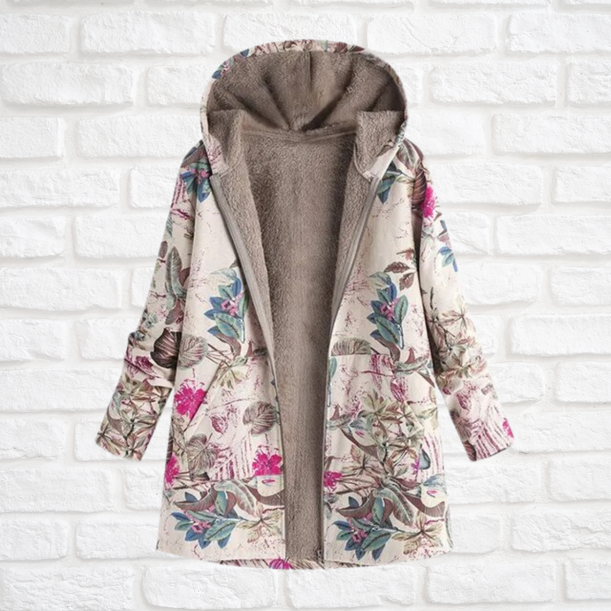 Ashlyn | Neu bedruckte klassische Jacke mit Kapuze