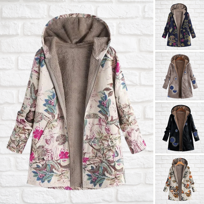 Ashlyn | Neu bedruckte klassische Jacke mit Kapuze