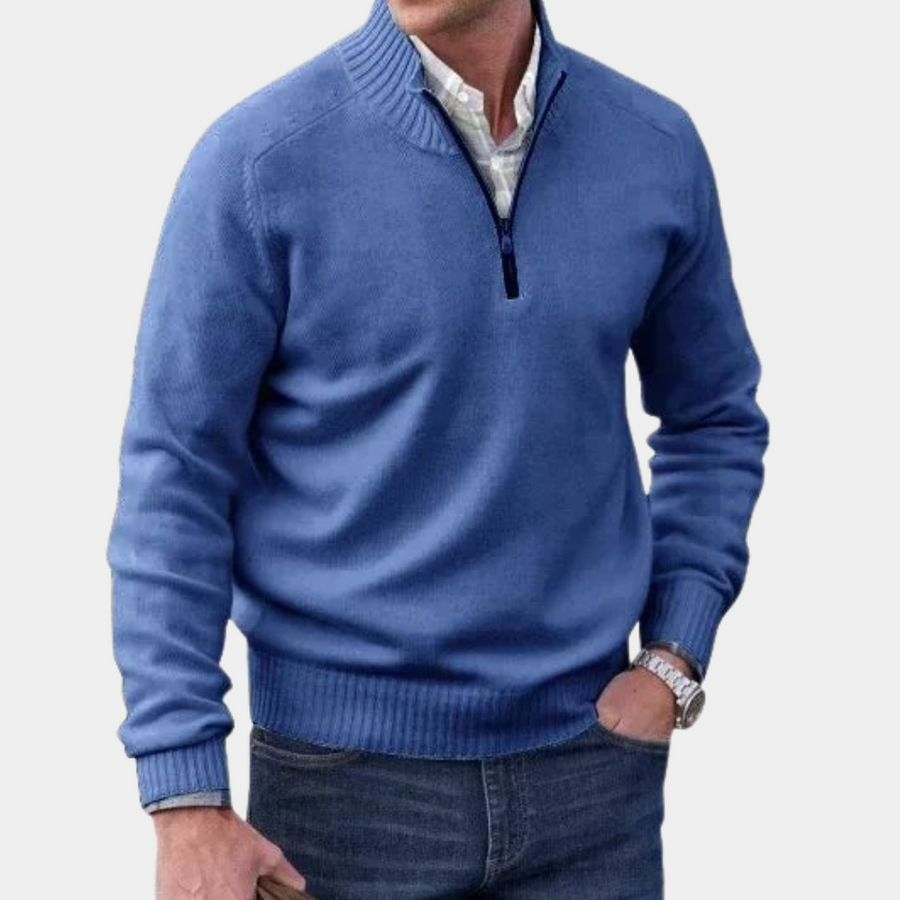 Stylischer pullover mit reißverschluss für herren