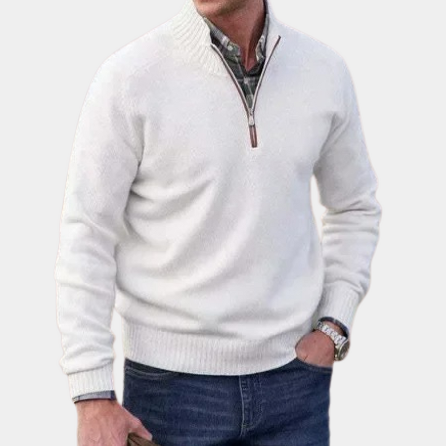 Stylischer pullover mit reißverschluss für herren