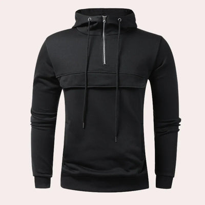 Nikita – lässiger herren-hoodie mit halbem reißverschluss