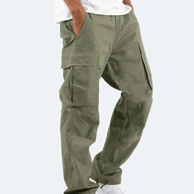 Cargohose – lockere Herrenhose, gerades Bein mit Taschen