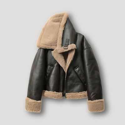 Brynjar | Klassisch Weich Flauschig Shearling Leder Aviator Jacket