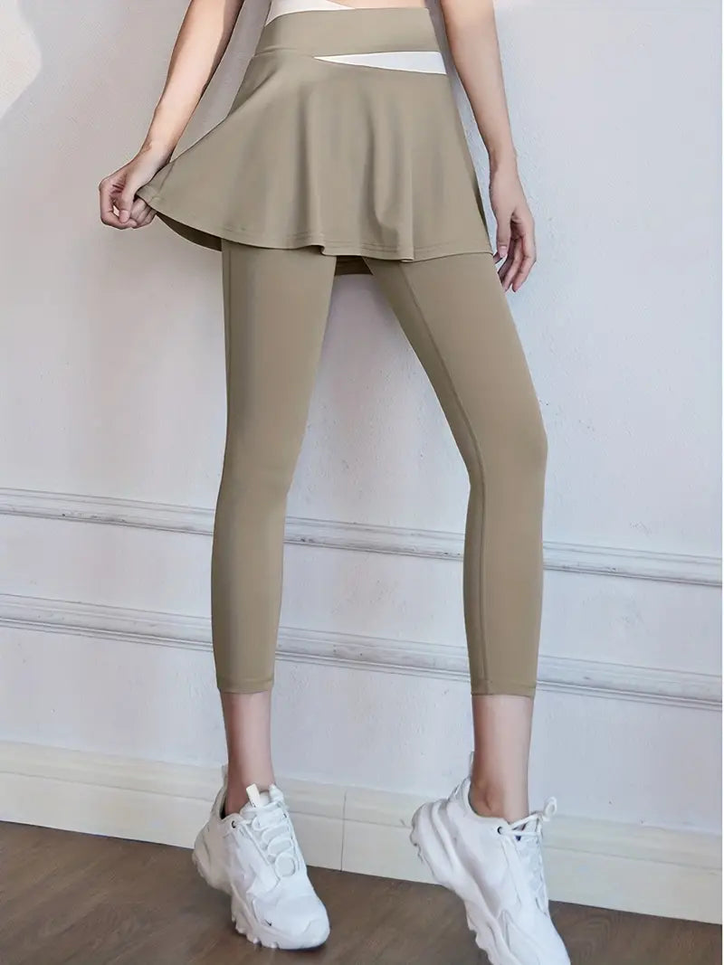 2-in-1-Leggings mit hoher Taille für Damen