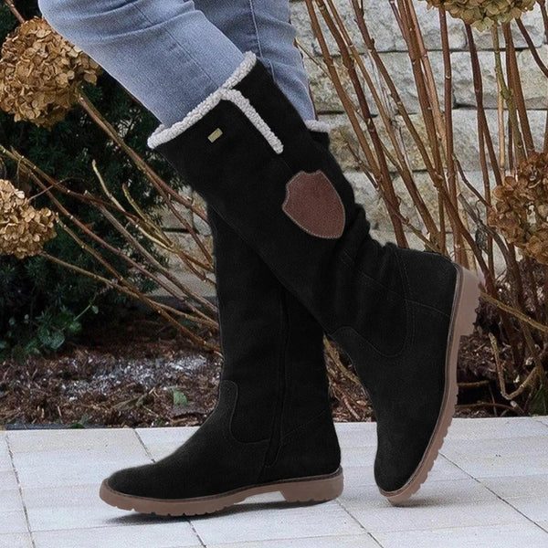 Ivette – damen-wildlederstiefel im vintage-stil