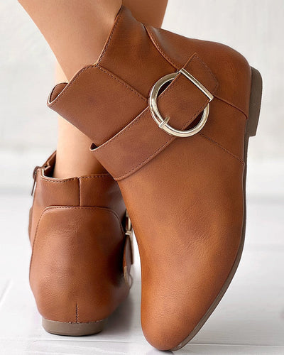 Liora – damenstiefel aus leder mit schnalle