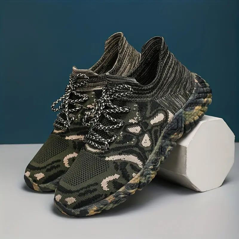 Camoufi | Trendige Camouflage Sockenschuhe mit verstellbarem Schnürsenkel