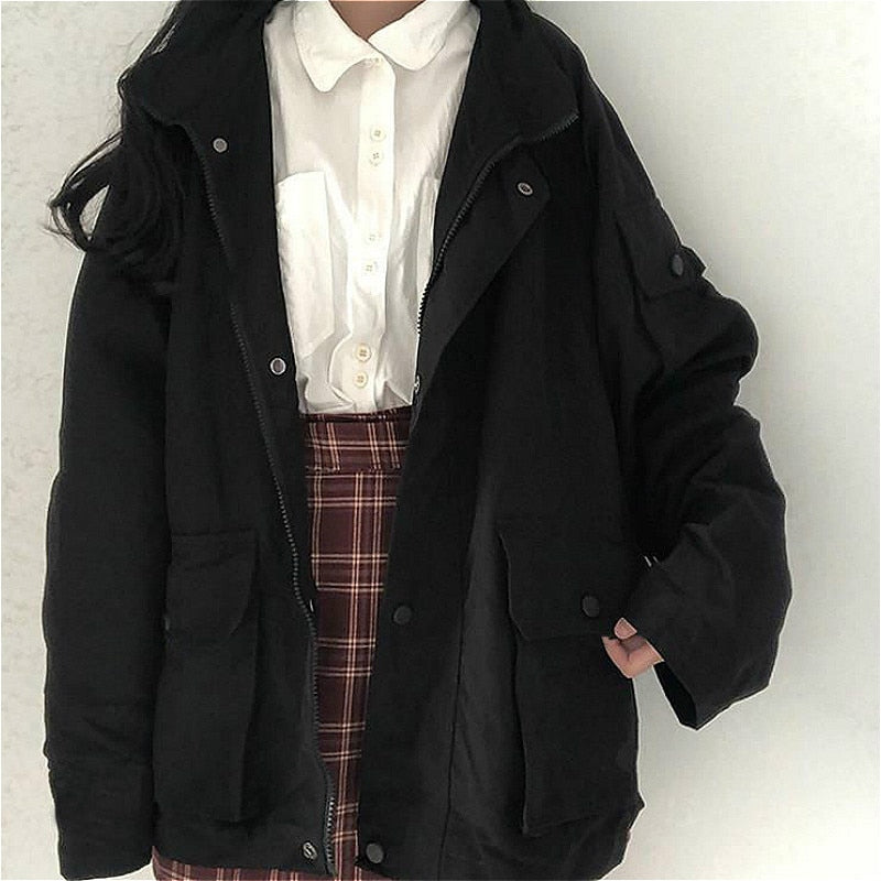 Schlank Oversized Jacke