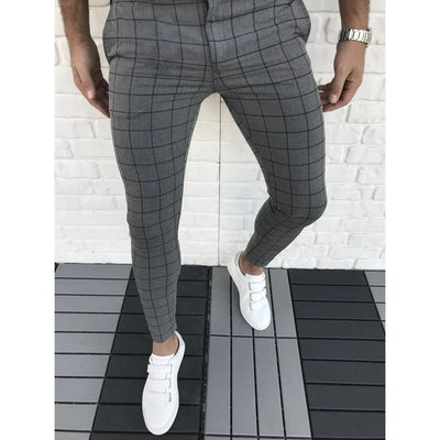 Chase | Herren Slim Fit Hose mit Karomuster und geradem Schnitt