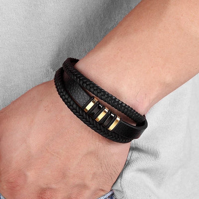 LeatherLux - Stilvolle Armbänder aus echtem Leder für Männer