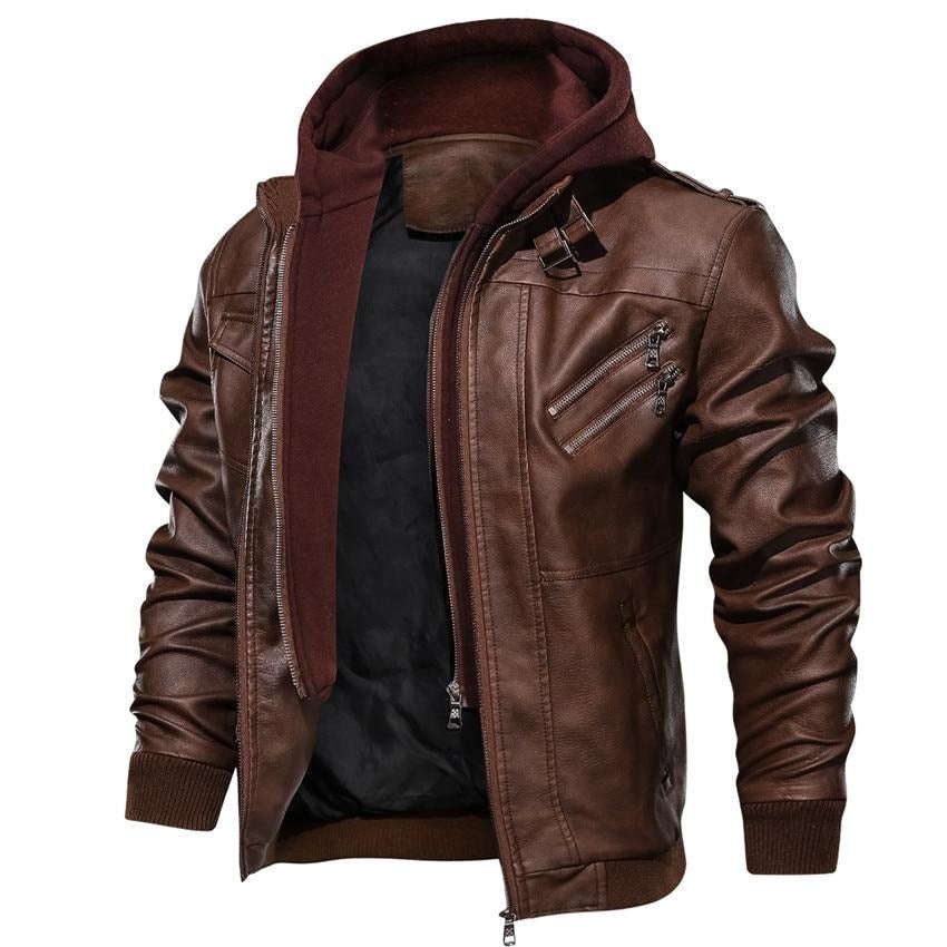 ARMO© - Bikerjacke aus Kunstleder für Herren