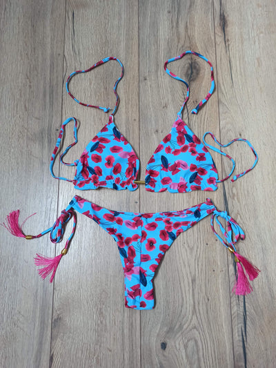 Maillot de bain string tanga brésilien deux pièces tropical La Bohème