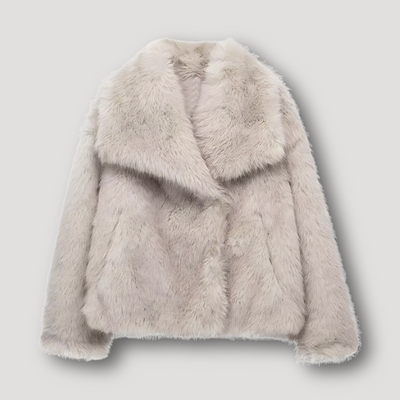 Bralyn | Weich Flauschige Faux Fur Oversized Collar Jacke