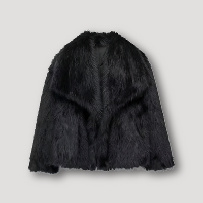 Bralyn | Weich Flauschige Faux Fur Oversized Collar Jacke