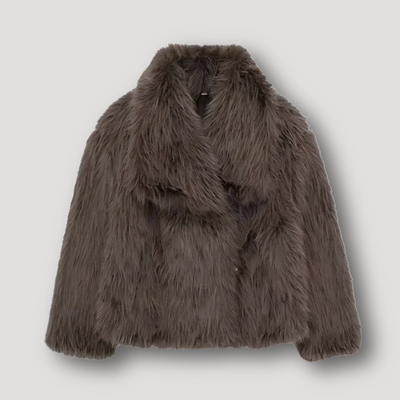 Bralyn | Weich Flauschige Faux Fur Oversized Collar Jacke