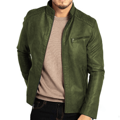 Romeo | Herren Lederjacke aus Echtleder Bikerjacke Modisch und Langlebig